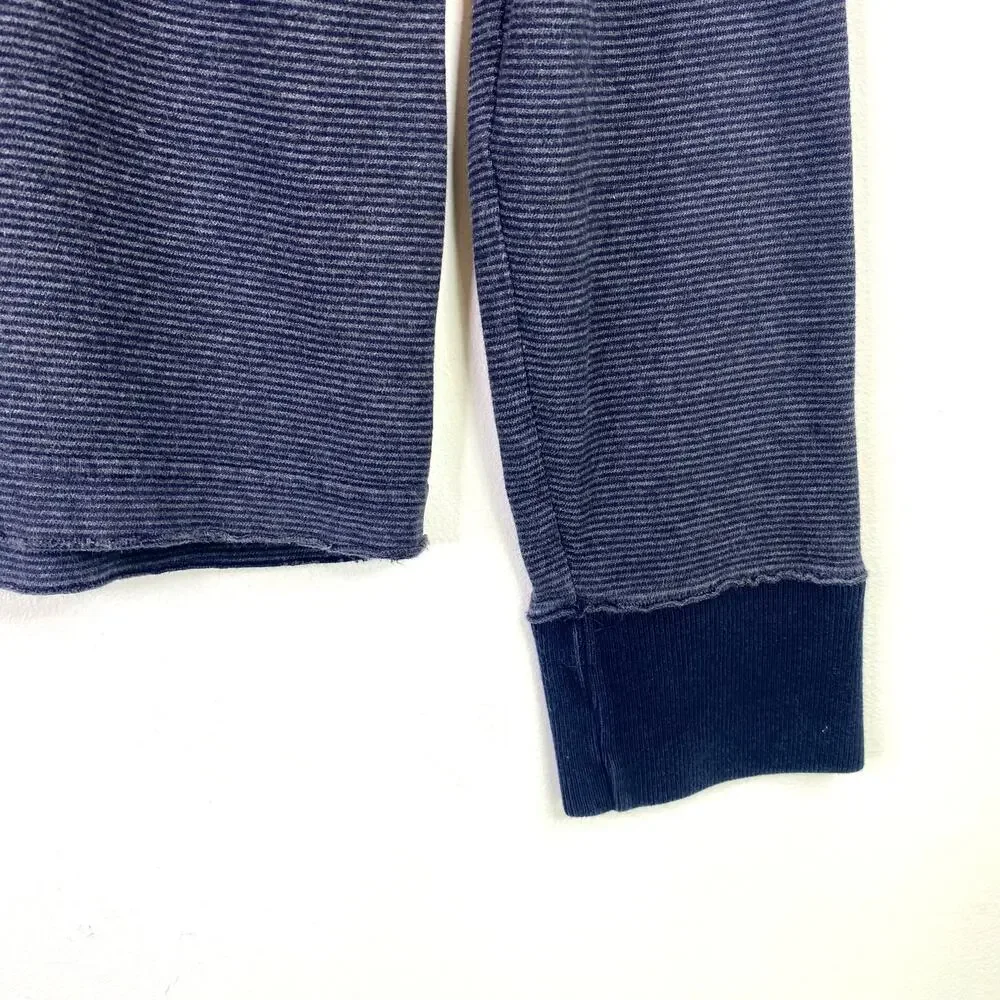 Abercrombie & Fitch Y2K Striped Henley Boys XXL Blue Long Sleeve Muscle Shirt - Picture 5 of 7